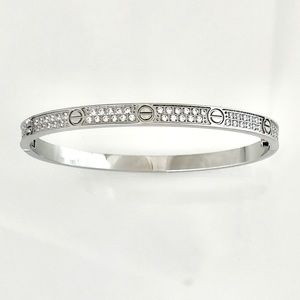 Pavé Screw Bracelet Small Model Stainless Steel